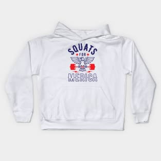 Squats For Merica v2 Kids Hoodie